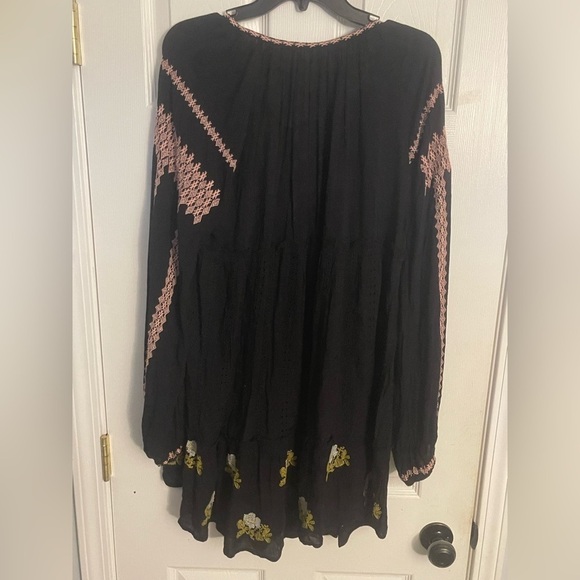 Free People Wild Horses Embroidered Babydoll Mini Dress - Picture 7 of 8